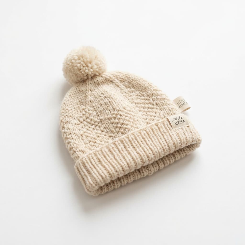 Gorro Baby Alpaca Pompón